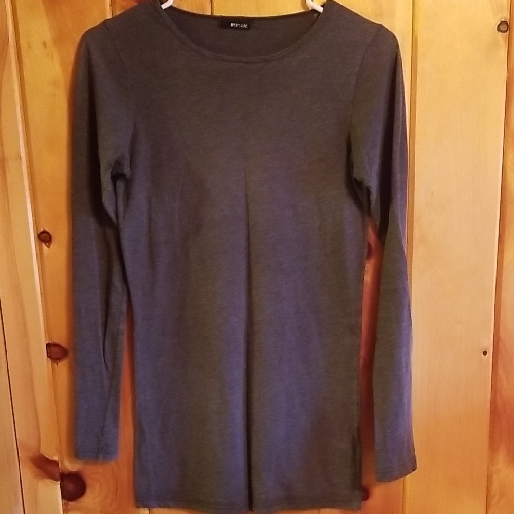 LA made Gray Long Sleeve Tee